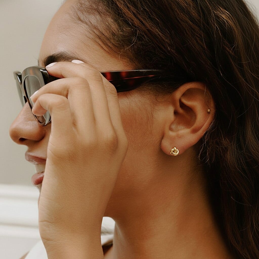 9K Yellow Gold Earring, Gold Wt.0.48 Gms