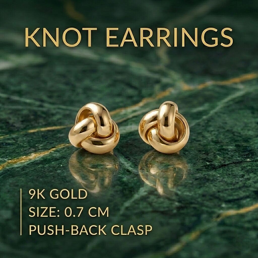 9K Yellow Gold Earring, Gold Wt.0.48 Gms