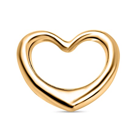 9K Yellow Gold 12mm x 14mm Heart Slider Pendant