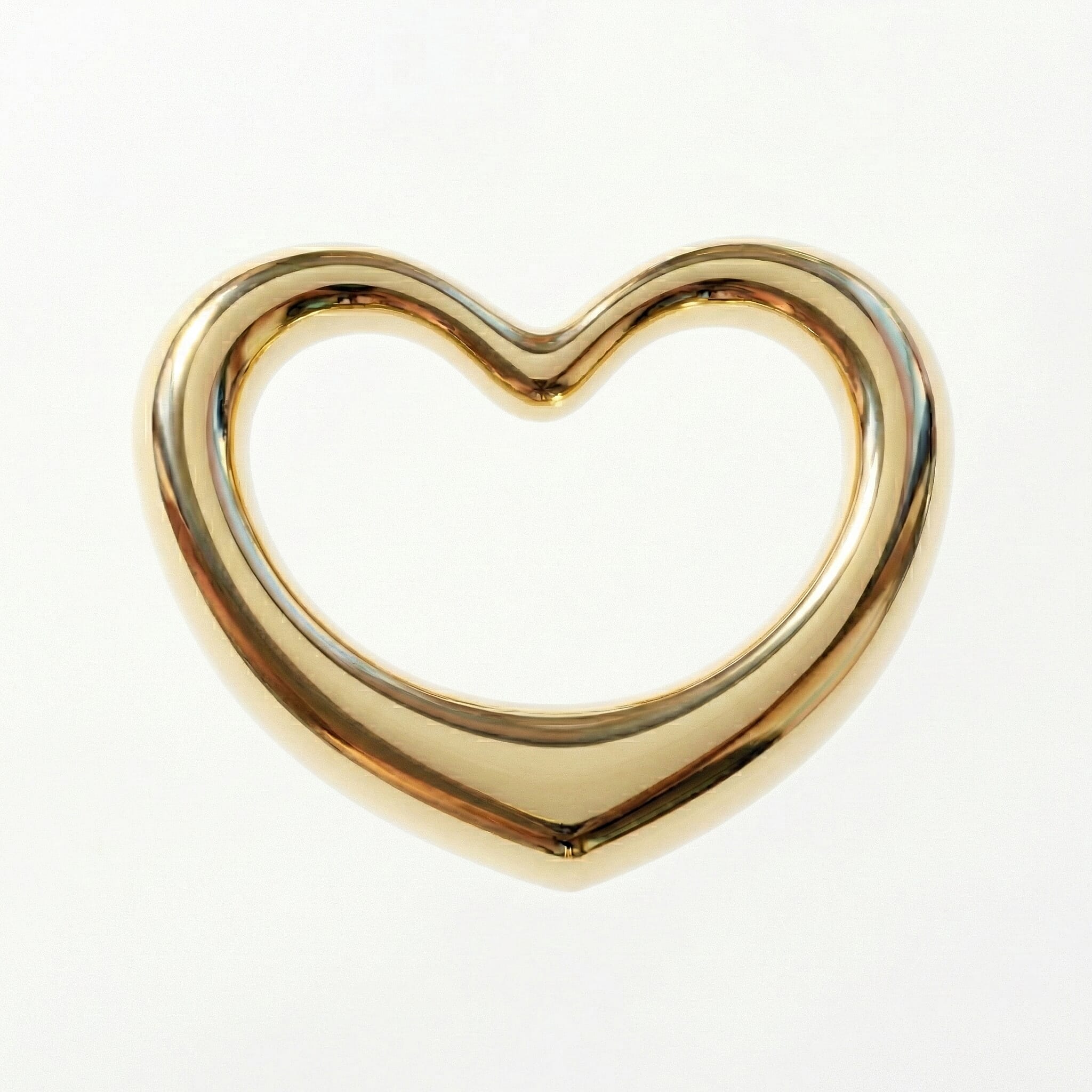9K Yellow Gold Heart Slider Pendant