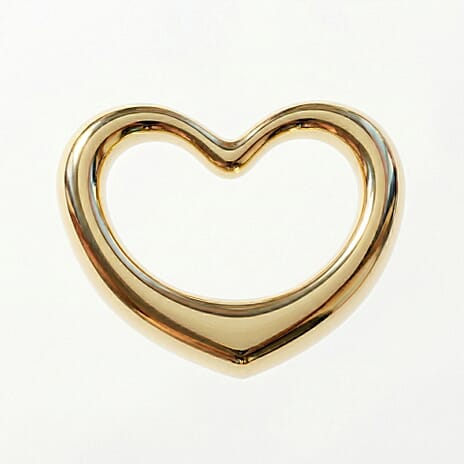 9K Yellow Gold Heart Slider Pendant