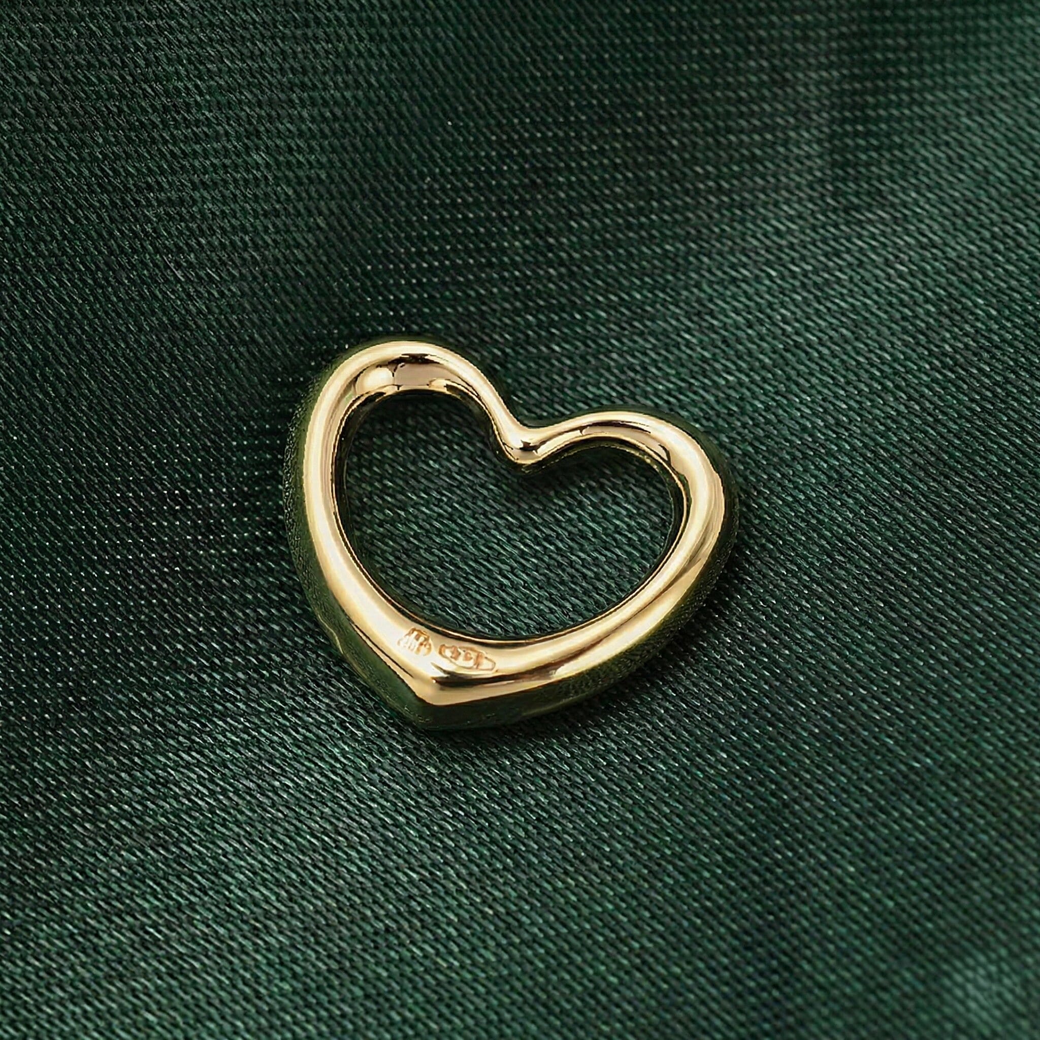 9K Yellow Gold Heart Slider Pendant