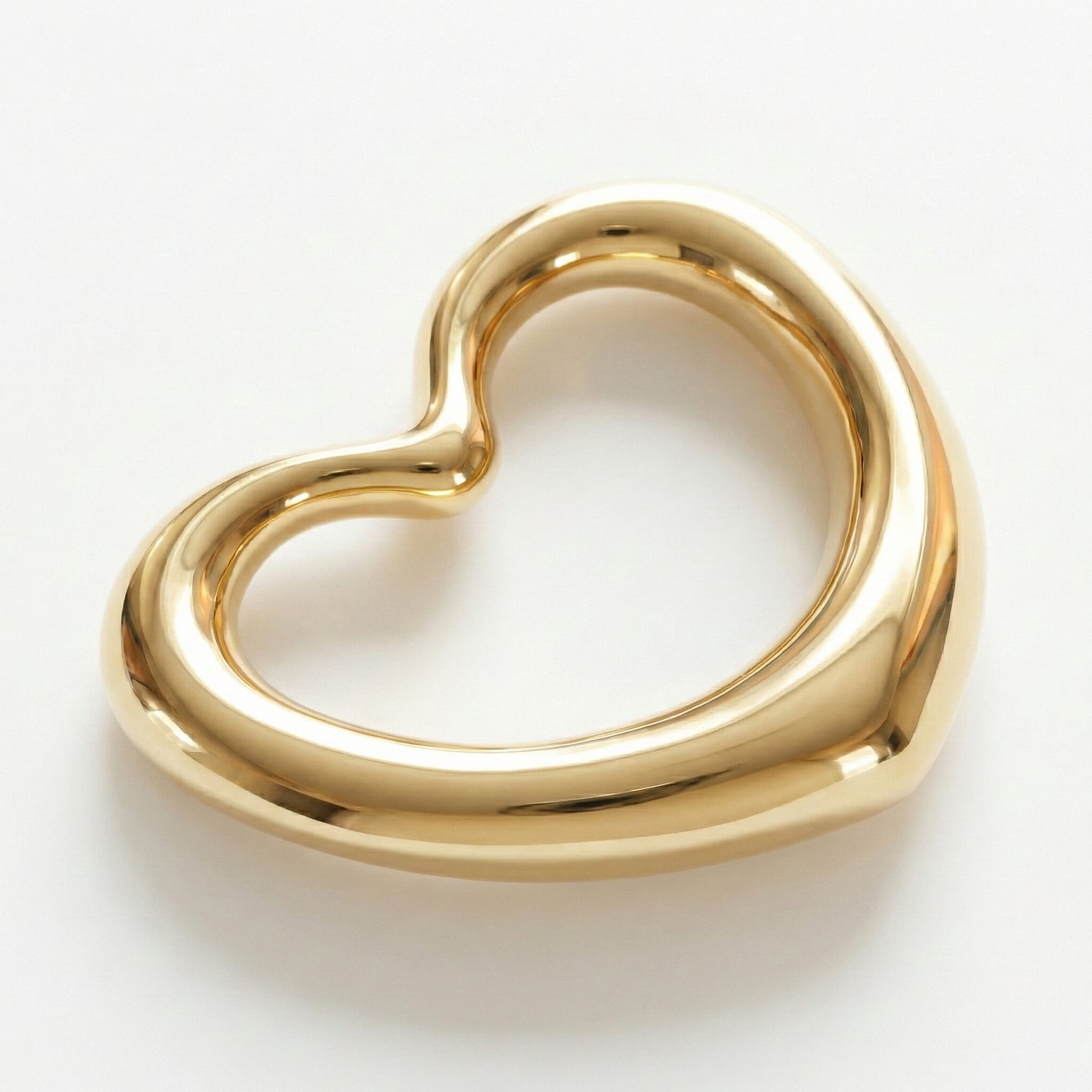 9K Yellow Gold Heart Slider Pendant
