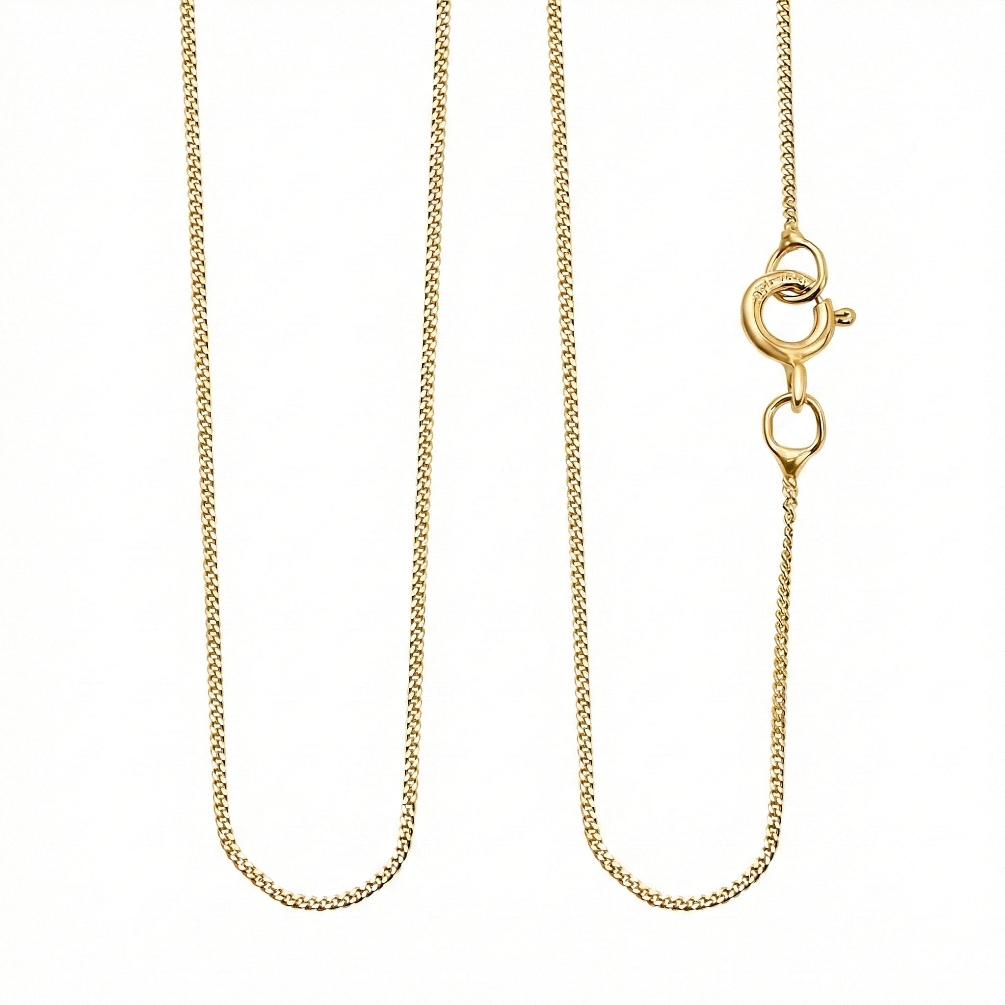 9K Yellow Gold Chain (Size - 18), Gold Wt.0.5 Gms