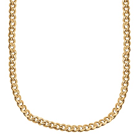 9K Gold 1.7 MM Curb Chain with Spring Ring Clasp 18 Inch Polished, 1.5 Gms
