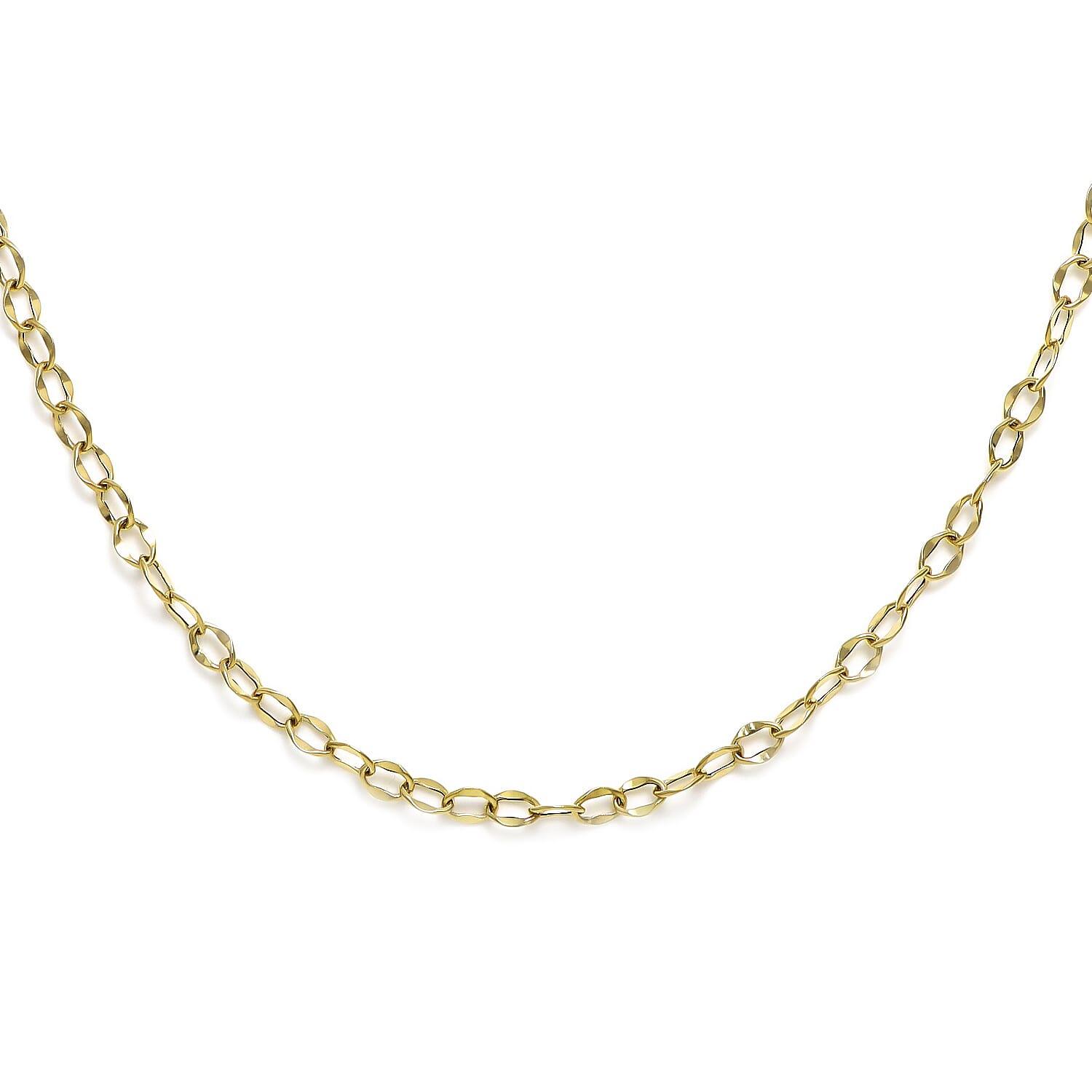 Biggest Gold Opportunity 2025  - 9K Yellow Gold Spiga Necklace (Size - 20) With Spring Ring Clasp