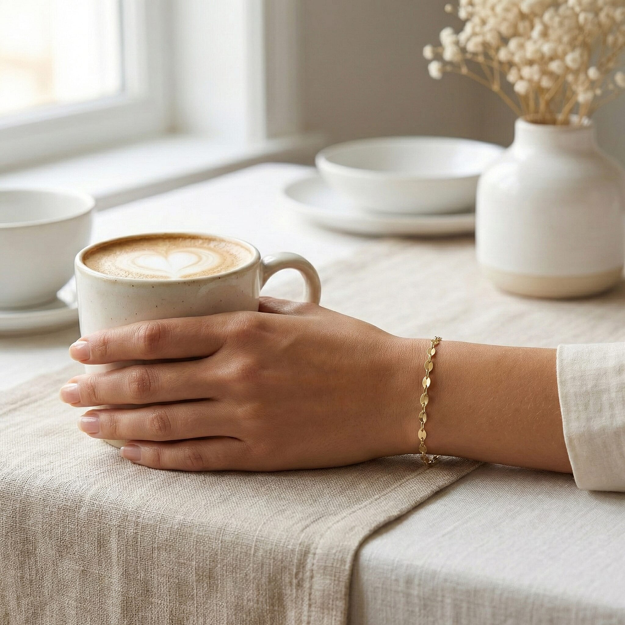 9K Yellow Gold Bracelet (Size - 7.5), Gold Wt.0.47 Gms