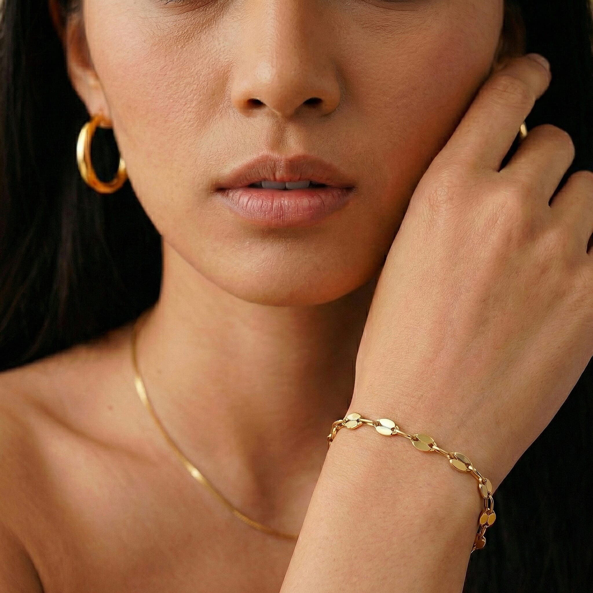 9K Yellow Gold Bracelet (Size - 7.5), Gold Wt.0.47 Gms