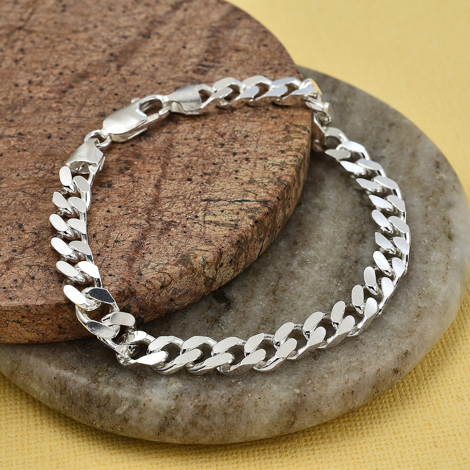 Sterling Silver Bracelet (Size - 8), Silver Wt.17.4 Gms