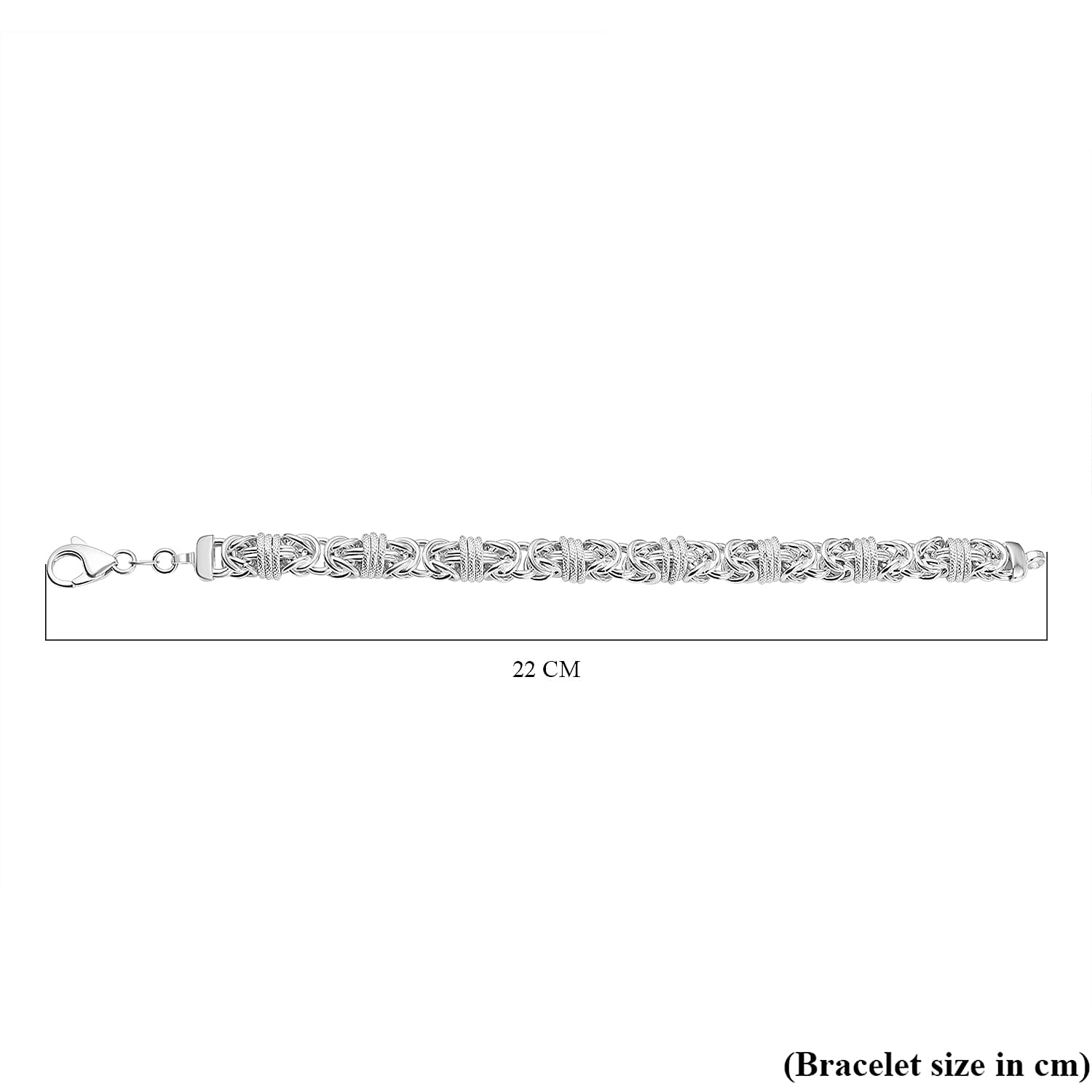 Sterling Silver Bracelet (Size - 8.5), Silver Wt.24.5 Gms