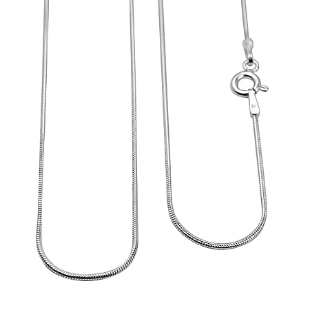 Silver 1 MM Snake Chain with Spring Ring Clasp 24 Inch Polished, 3.9 Gms Silver 1 MM Snake Chain with Spring Ring Clasp 24 Inch Polished, 3.9 Gms