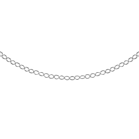 Silver 2 MM Belcher Chain with Spring Ring Clasp 18 Inch Polished, 1.4 Gms