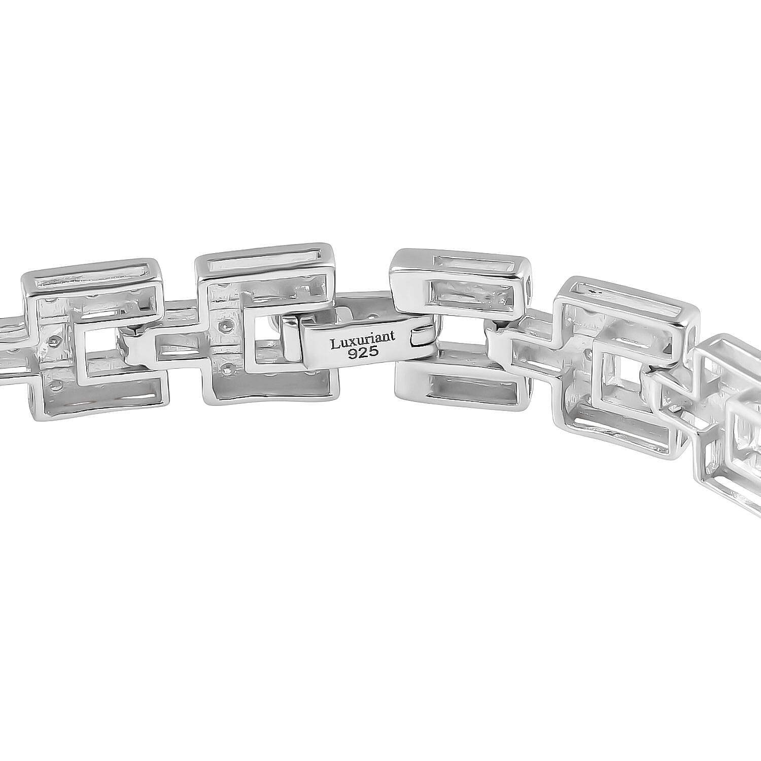 Luxuriant (SI-GH) Lab Grown Diamond Bracelet (Size 7.5) in Rhodium Overlay Sterling Silver 1.98 Ct, Silver Wt. 15.64 Gms.