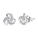 LUXURIANT Lab Grown Diamond Knot Earring in Rhodium Overlay Sterling Silver 0.30 Ct. (SI G H)
