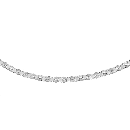 Silver 1.2 MM Popcorn Chain with Spring Ring Clasp 18 Inch Polished, 2 Gms