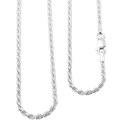 Silver 1.8 MM Rope Chain with Lobster Clasp 20 Inch Polished, 6.5 Gms Silver 1.8 MM Rope Chain with Lobster Clasp 20 Inch Polished, 6.5 Gms