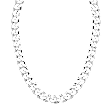 Silver 6.3 MM Curb Chain with Lobster Clasp 20 Inch Polished, 47 Gms