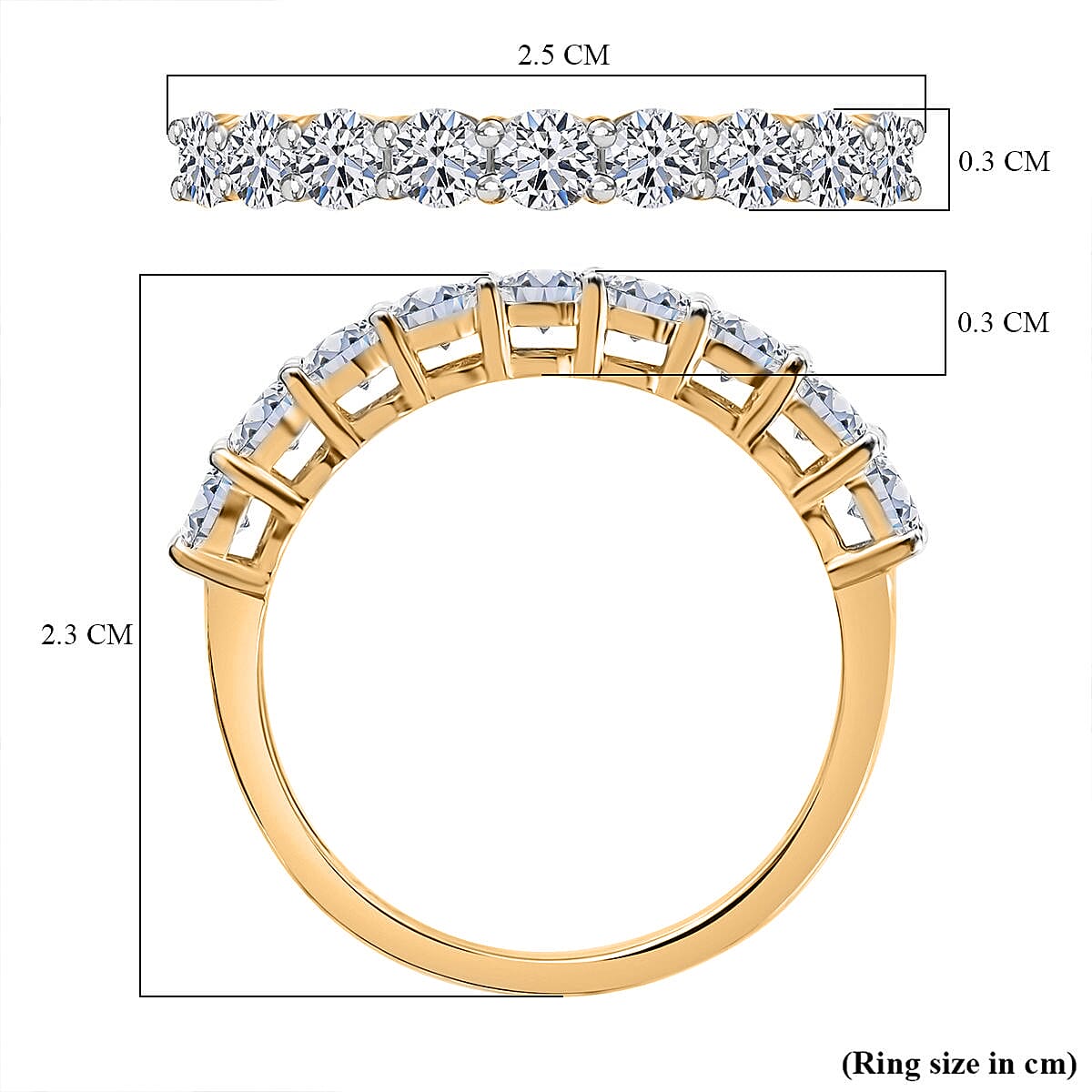 Luxuriant Diamond 9K Gold SGL Certified Lab Grown Diamond (VS-E-F) Ring