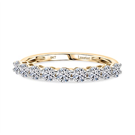 Luxuriant Diamond 9K Yellow Gold VS Lab Grown Diamond EF, VS Fancy Ring, Gold Wt.1.55 Gms  0.990  Ct.