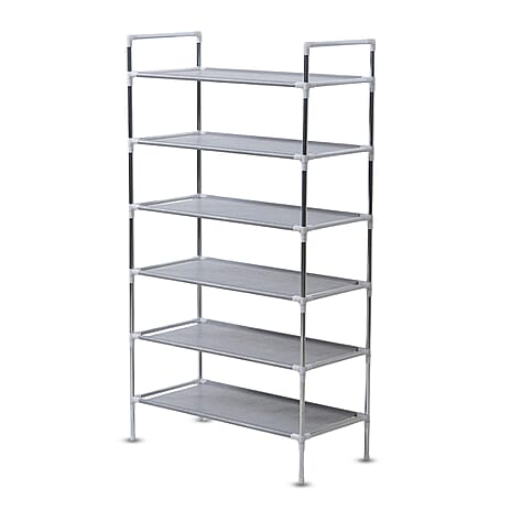 BRAND NEW LAUNCH - 6-Layer Portable Storage Rack with Handle - Grey