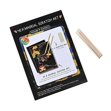Set of 40 Sheet Scratch Paper Art - Multicolor A4 Size
