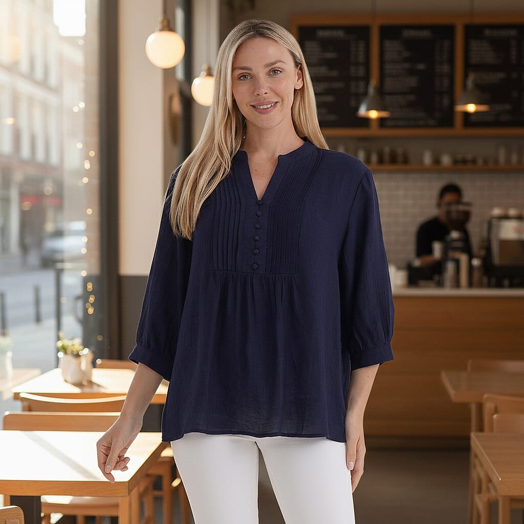 La Marey Nylon Patterned Blouse 