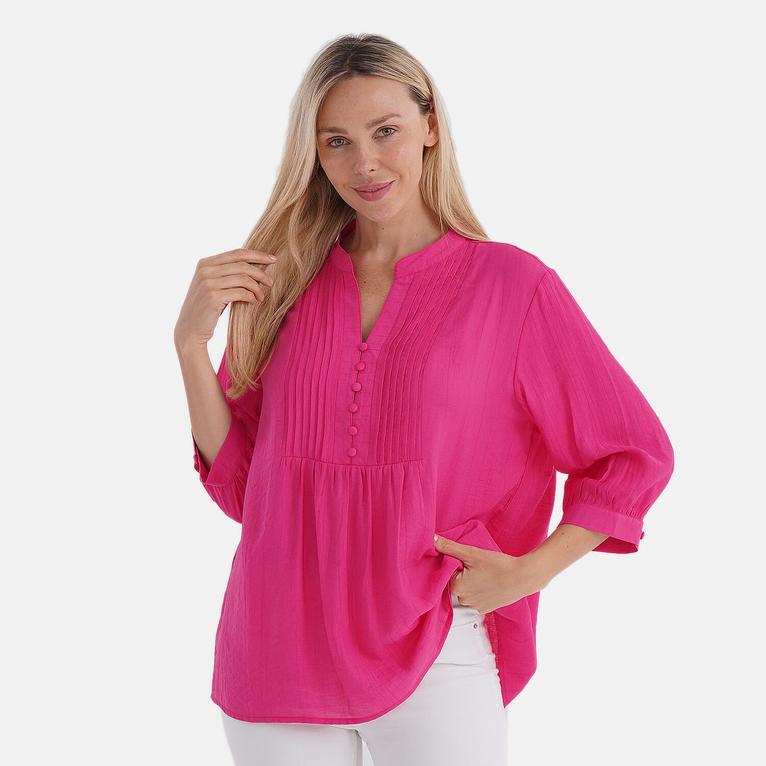 La Marey Nylon Patterned Blouse 