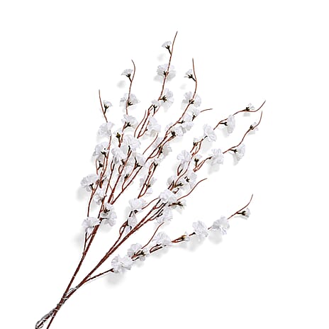 Set of 2- Decorative Floral String LED Lights Powered by 3xAA Battery (Excluded) 90cm - White