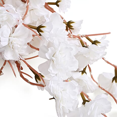 Set of 2- Decorative Floral String LED Lights Powered by 3xAA Battery (Excluded) 90cm - White