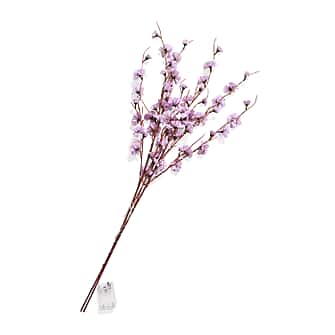Set of 2- Decorative Floral String LED Lights Powered by 3xAA Battery (Excluded) 90cm - Purple