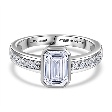 Luxuriant 950 Platinum IGI Certified (VS-EF) Lab Grown Diamond  Ring 2.00 Ct, Platinum Wt. 5.28 Gms.