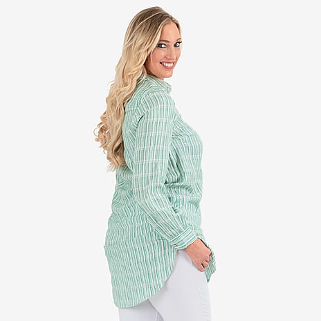 Stripe Long Shirt (Size - 10) - Green