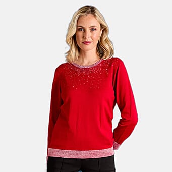 https://tjcuk.sirv.com/Products/81/0/8107591/Emreco-Sparkle-Neckline-Jumper-Size-M-Red_8107591_2.jpg?w=342&h=342