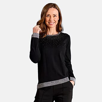 https://tjcuk.sirv.com/Products/81/0/8107595/Emreco-Sparkle-Neckline-Jumper-Size-M-Black_8107595_2.jpg?w=342&h=342