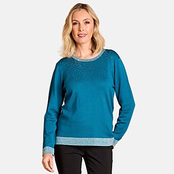 https://tjcuk.sirv.com/Products/81/0/8107614/Emreco-Sparkle-Neckline-Jumper-Size-L-Teal_8107614.jpg?w=342&h=342