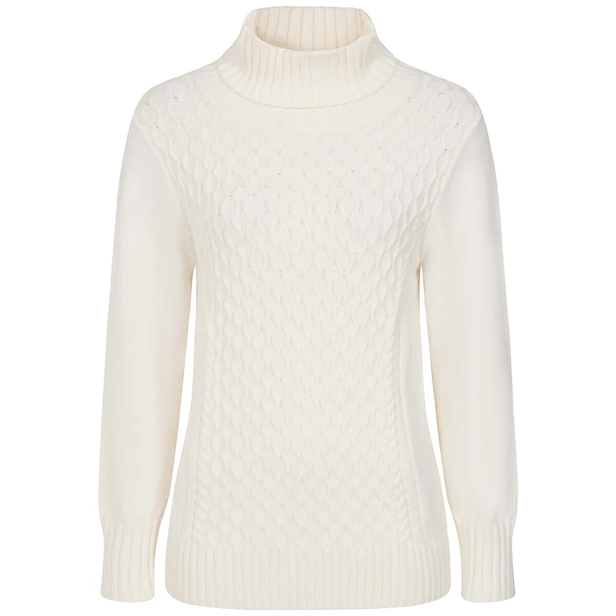 Emreco Chunky Cable Front Roll Neck Jumper 
