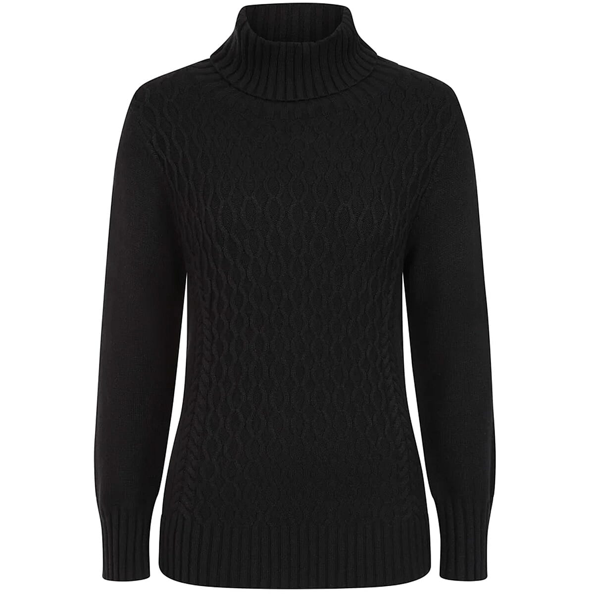 Emreco Chunky Cable Front Roll Neck Jumper 