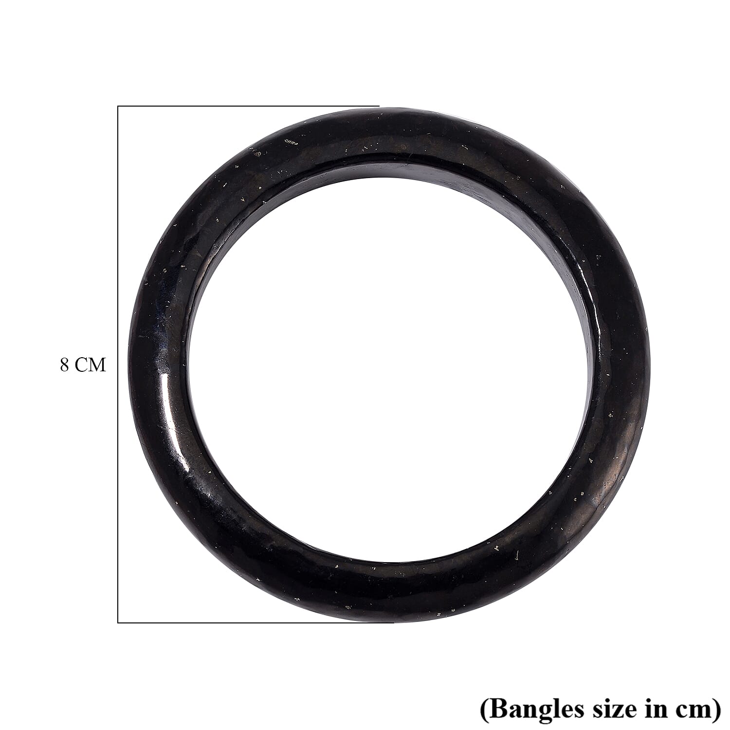 Natural Shungite Bangle (Size 7.5) 230.00 Ct.