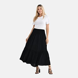 Tamsy Elastic Waist Summer Maxi Skirt