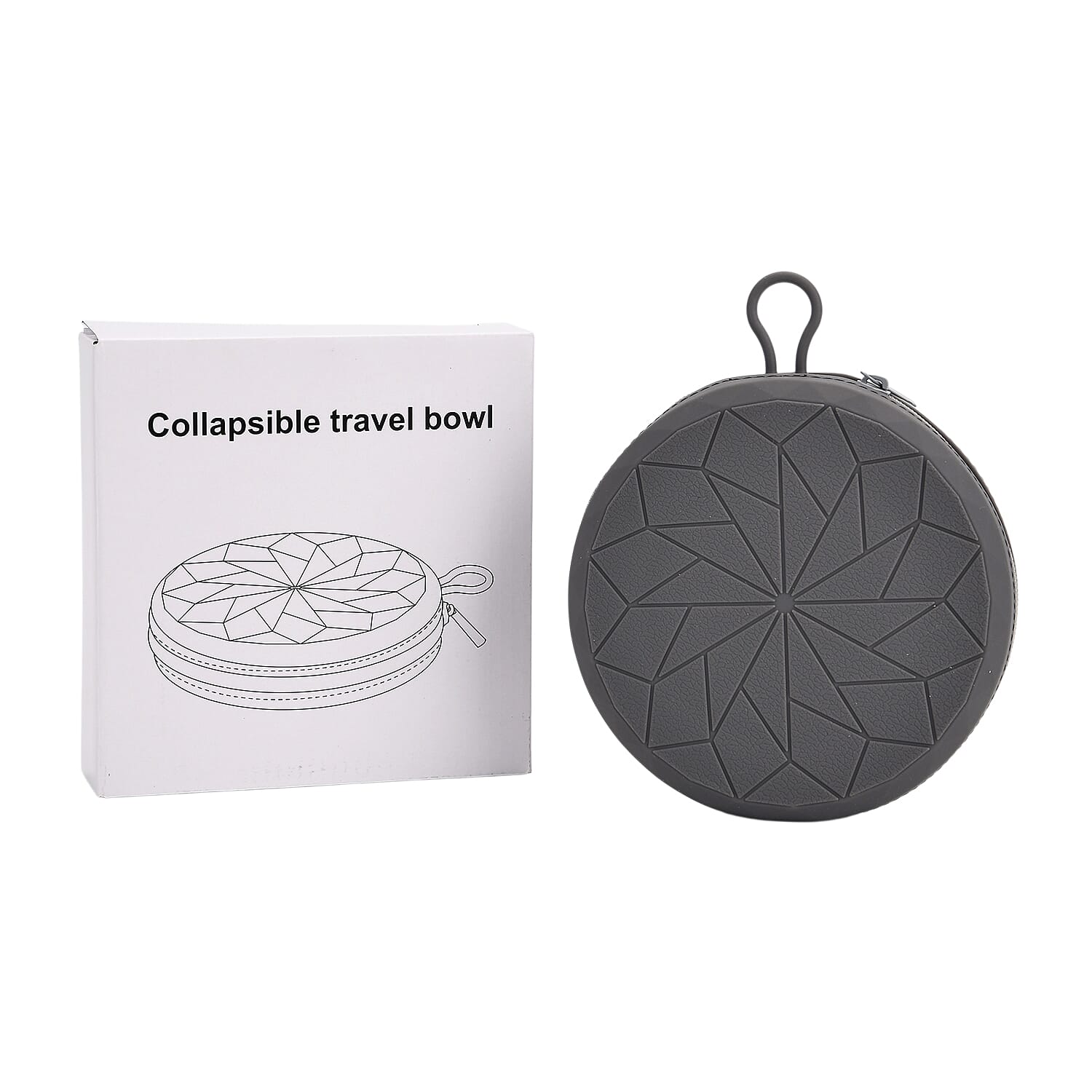 Collapsible Portable Travel Bowl - Grey