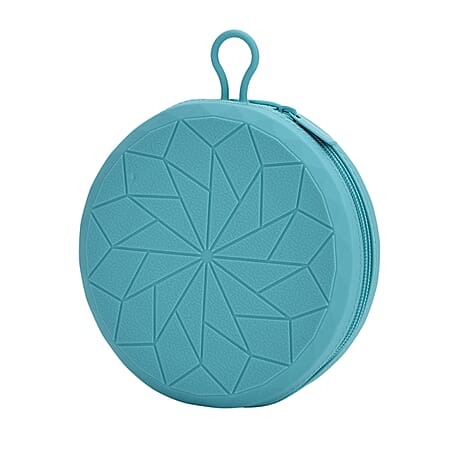 Collapsible Portable Travel Food & Water Bowl for Dog and Cat - Turquoise