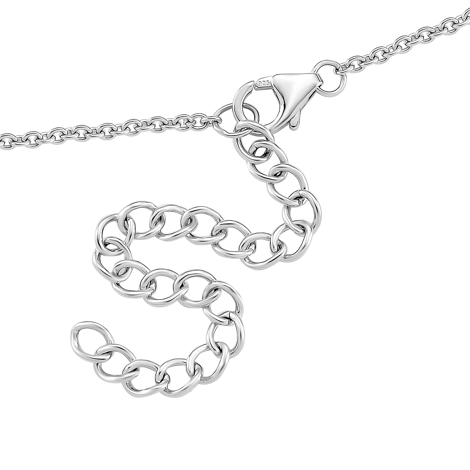 Lucy Q Pearl Drop Collection - White Fresh Water Pearl Necklace (Size 17-3 Ext) With Removable Pendant in Rhodium Overlay Sterling Silver 99.35 Ct, Silver Wt. 8.55 Gms