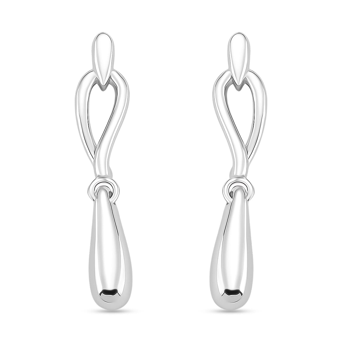 Lucy Q Drip Collection - Earrings in Rhodium Overlay Sterling Silver