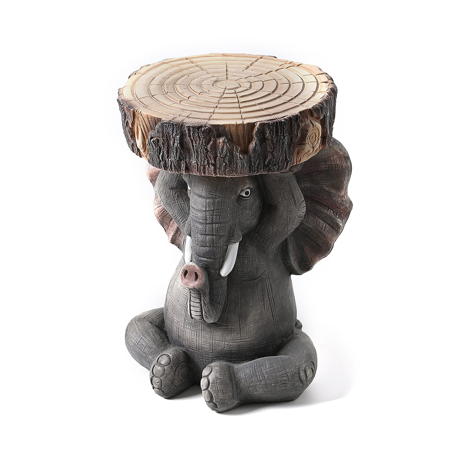 Charming-MGO-Grey-Elephant-Stool-with-Tree-Stump-Top-30x31x44-cm-Grey