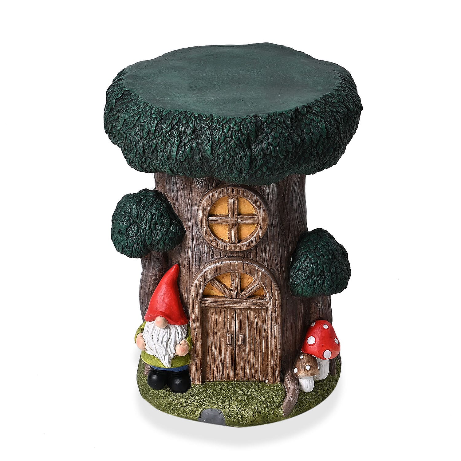 THE BIGGEST HOME DECOR LAUNCH -Gnome House Stool with Tree Stump Top (32x32x43 cm) - Treehouse