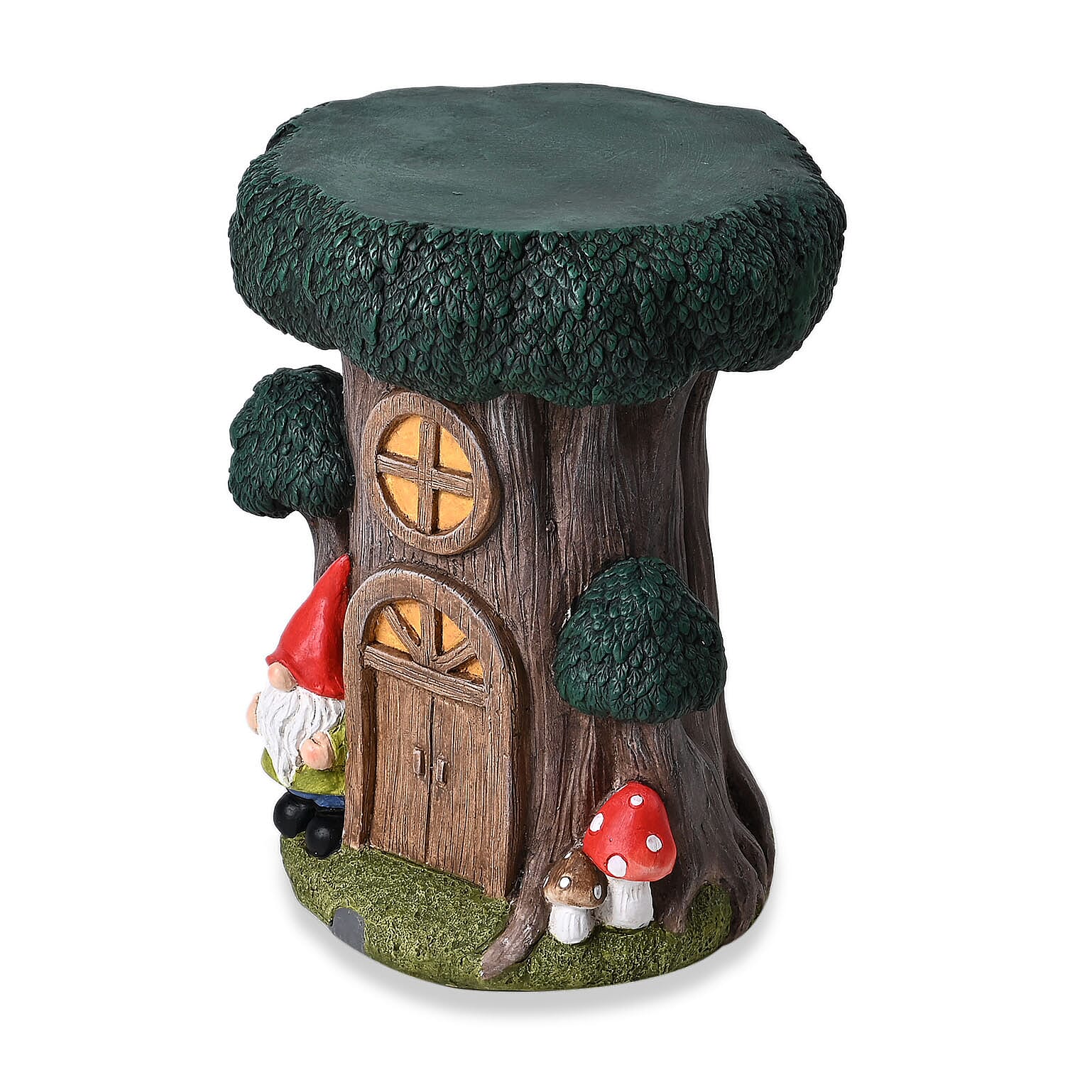 THE BIGGEST HOME DECOR LAUNCH -Gnome House Stool with Tree Stump Top (32x32x43 cm) - Treehouse