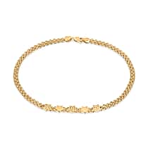 Royal Bali Collection 9K Yellow Gold 5-Star Bracelet with Lobster Clasp 7.5 Inch