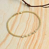 Royal Bali Collection 9K Yellow Gold 5-Star Bracelet with Lobster Clasp 7.5 Inch