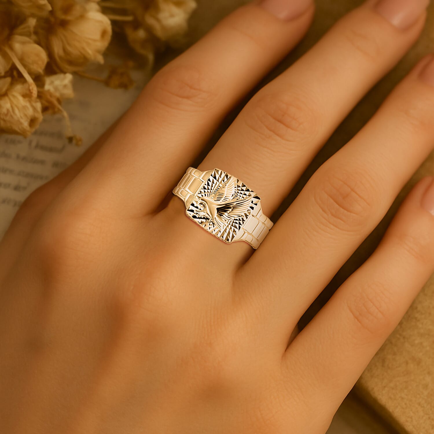 9K Yellow Gold Ring, Gold Wt. 2.45 Gms.