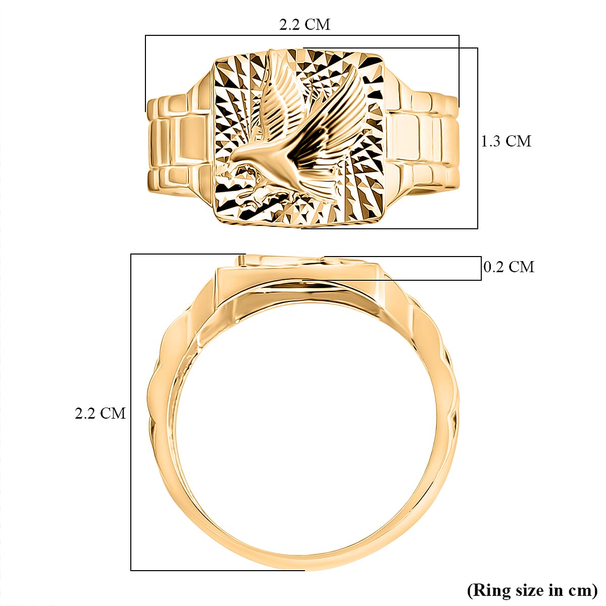 9K Yellow Gold Ring, Gold Wt. 2.45 Gms.